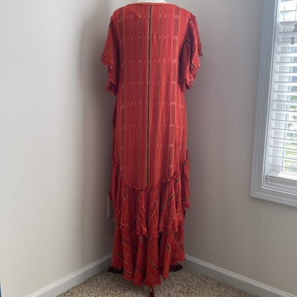 Free People Better Days Red Combo Maxi Dress Small - Picture 10 of 14